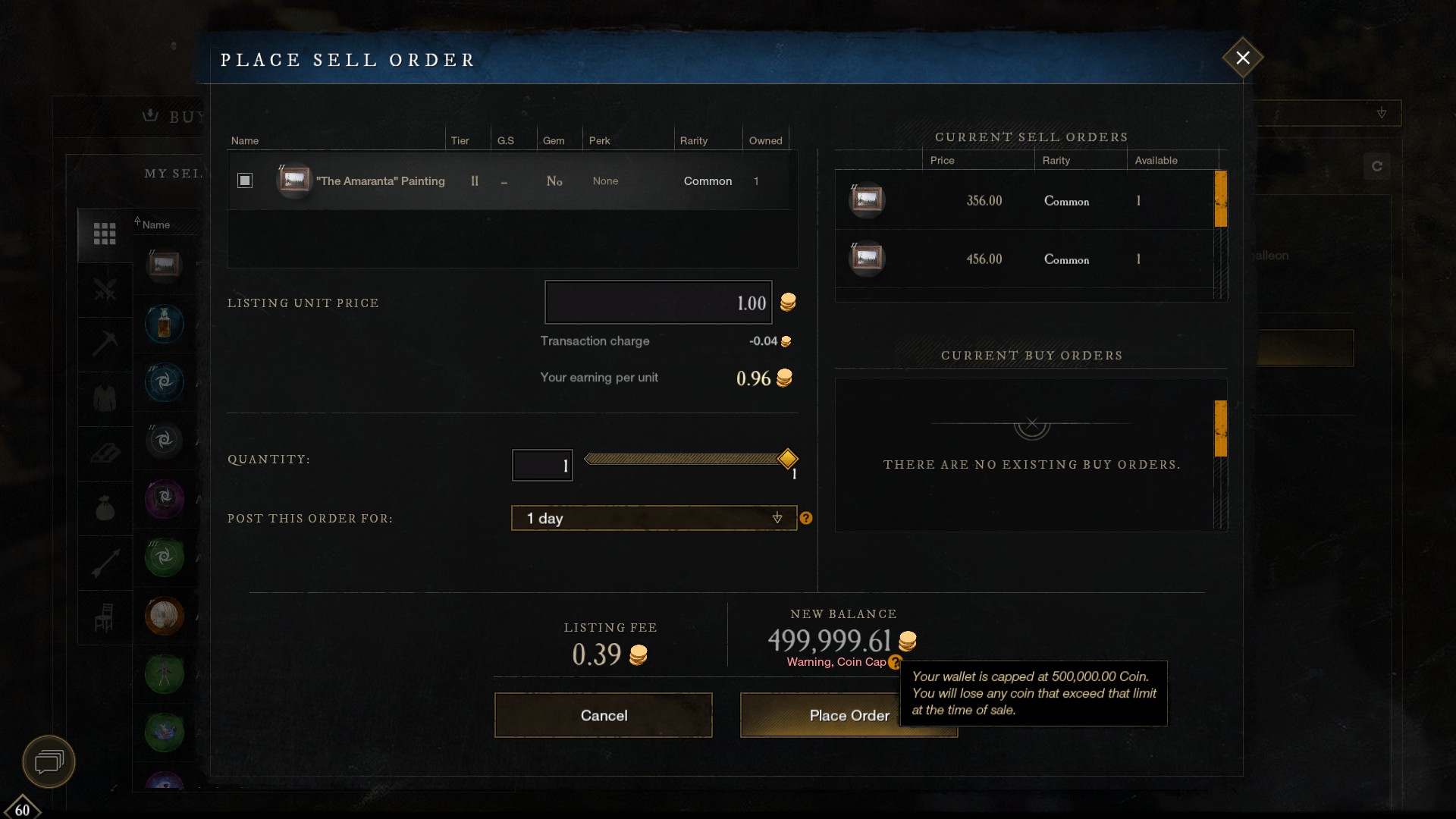 coin limit warning